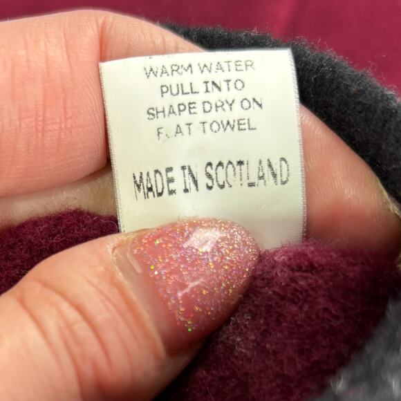 Lochaven of Scotland Sweater Men’s M 100% Lambswool Cabincore Thermal Burgundy - Picture 7 of 13